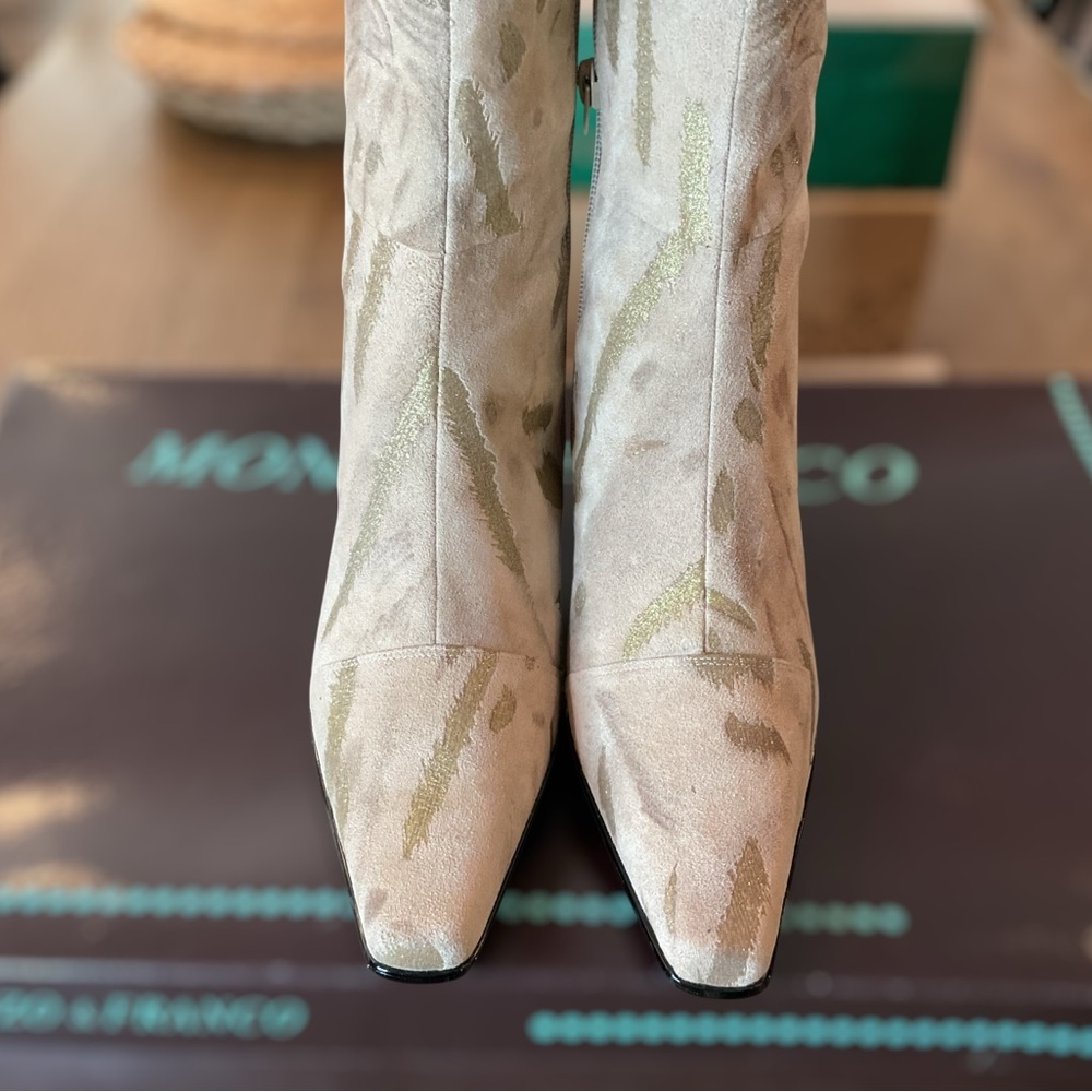 NEW Monzo Franco Vintage Y2K Tiger Embossed Lace Up Boots Size 6.5 - Picture 3 of 12